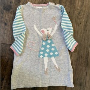 Baby Boden 12-18 months. Sweater mouse dress. Worn maybe twice.